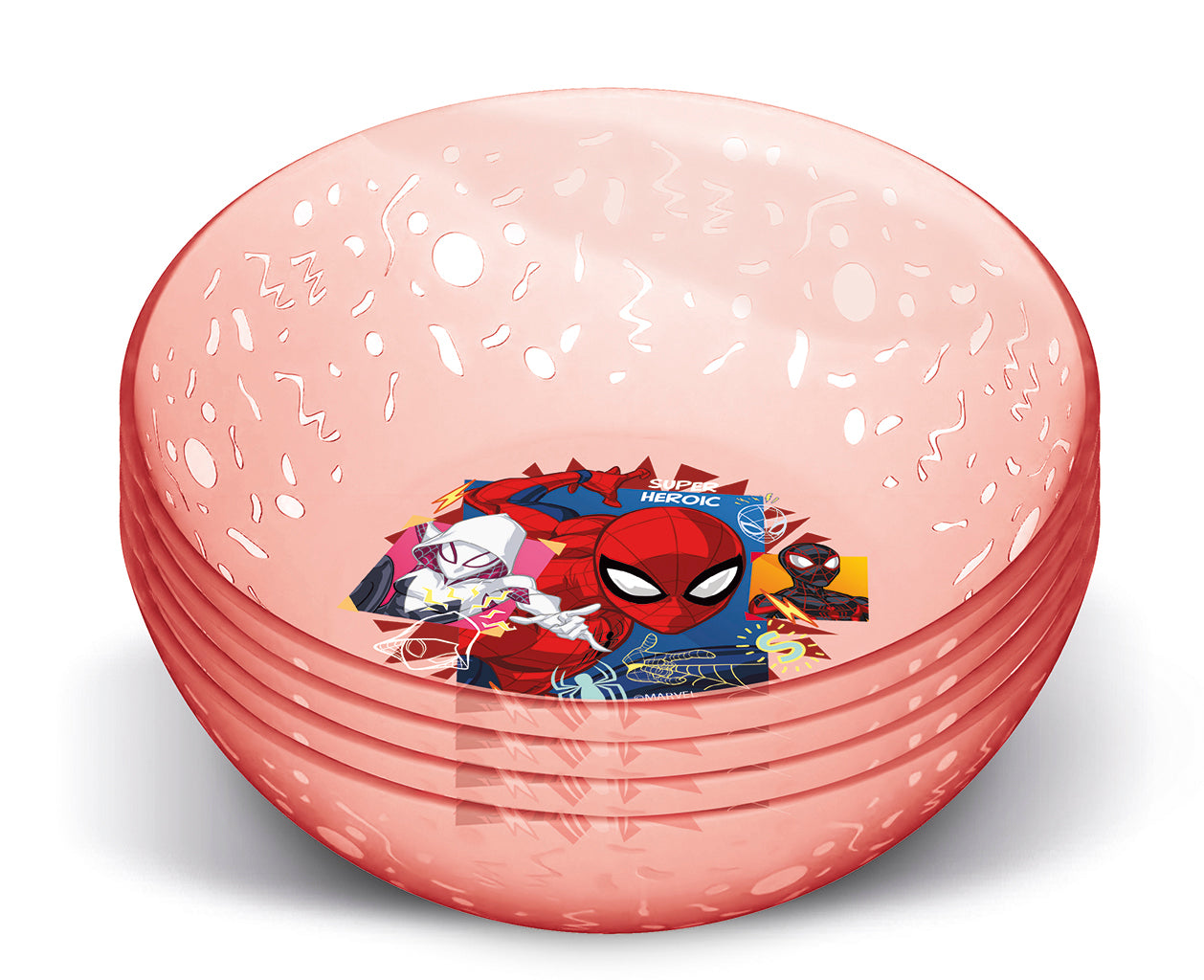 STOR JOY 4 PCS PP BOWL SET SPIDERMAN