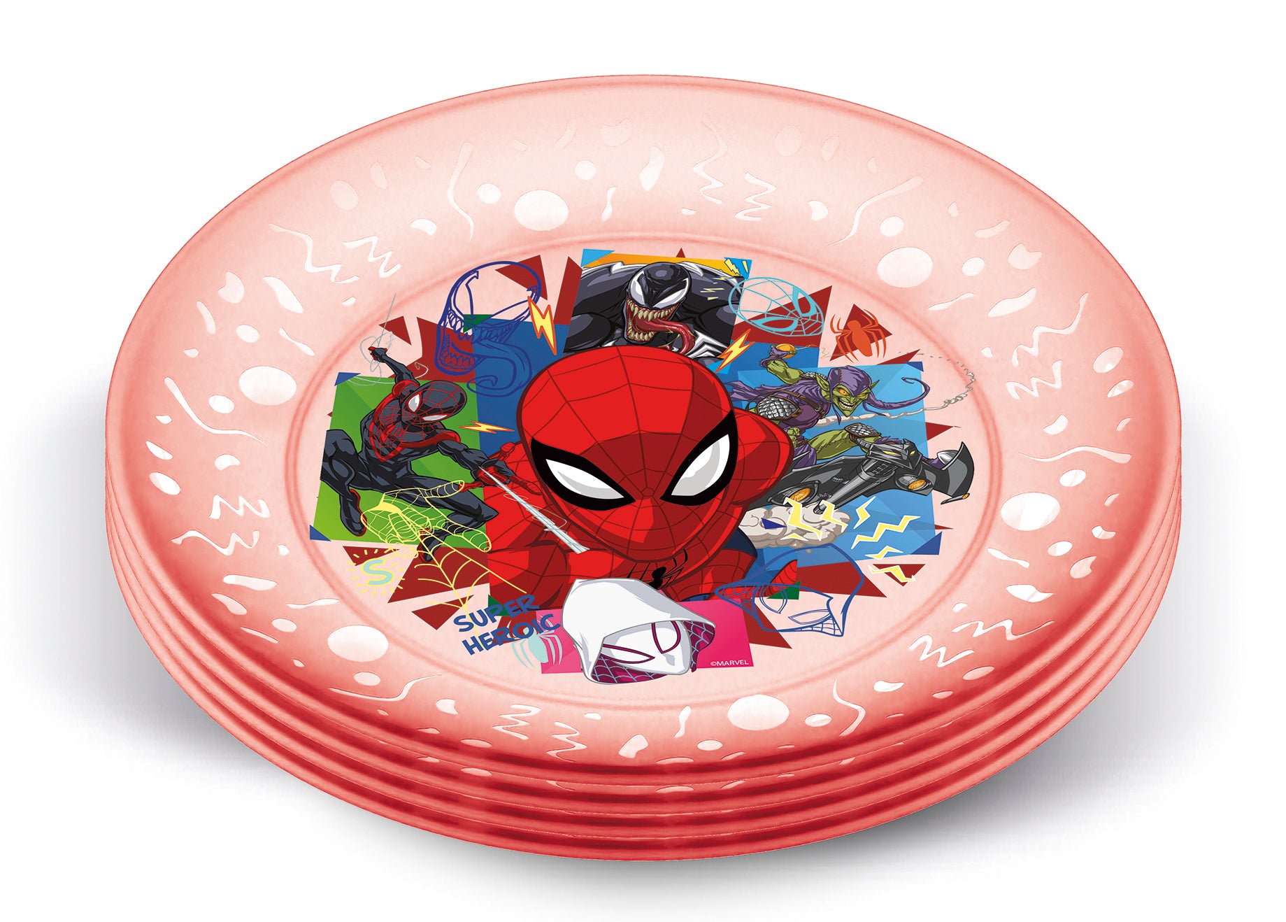 STOR JOY 4 PCS PP PLATE SET SPIDERMAN