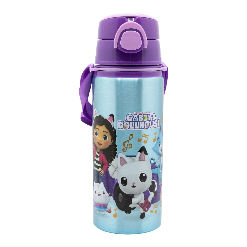 STOR ALUMINIUM POP UP BOTTLE WITH STRAP 730 ML GABBY DOLLHOUSE