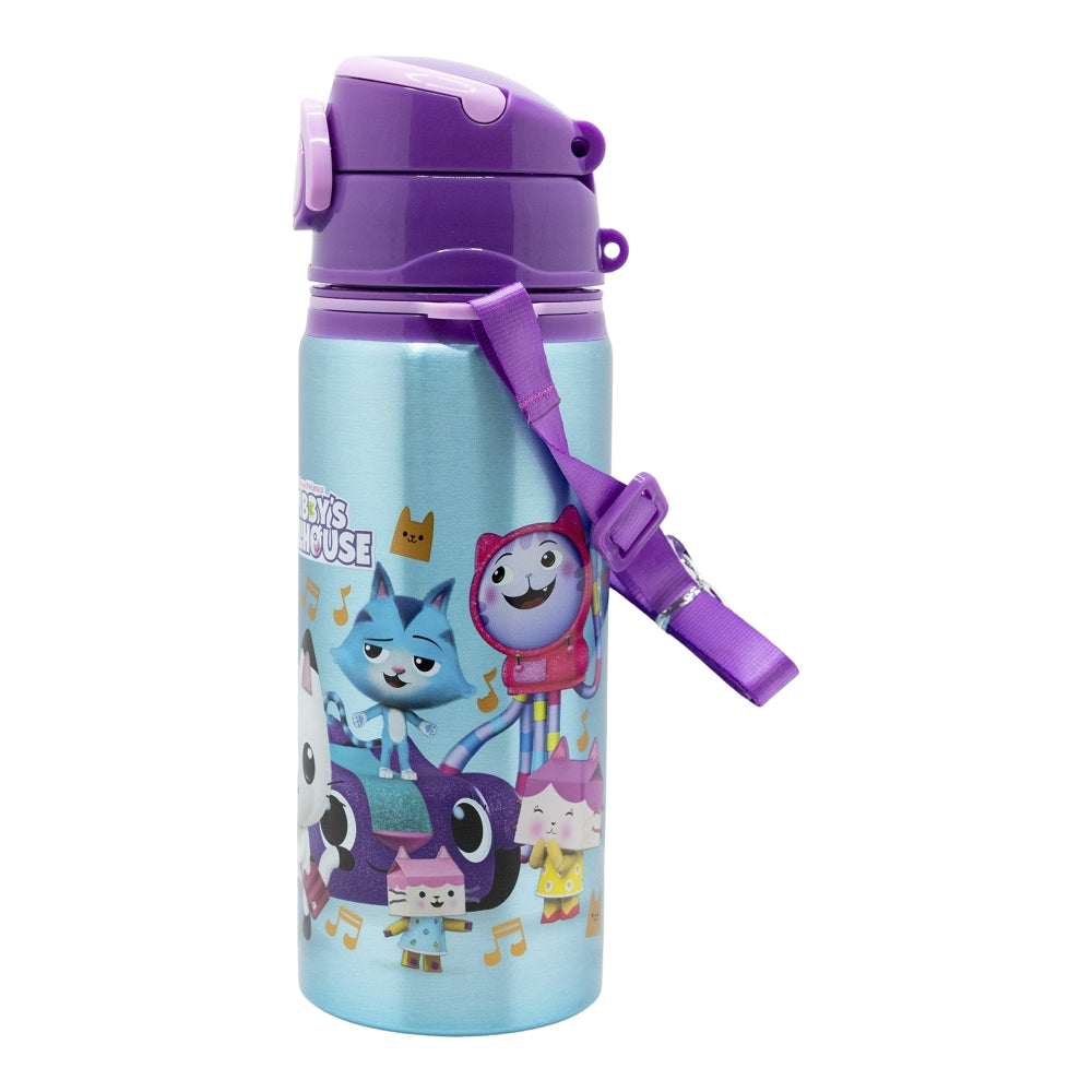 STOR ALUMINIUM POP UP BOTTLE WITH STRAP 730 ML GABBY DOLLHOUSE