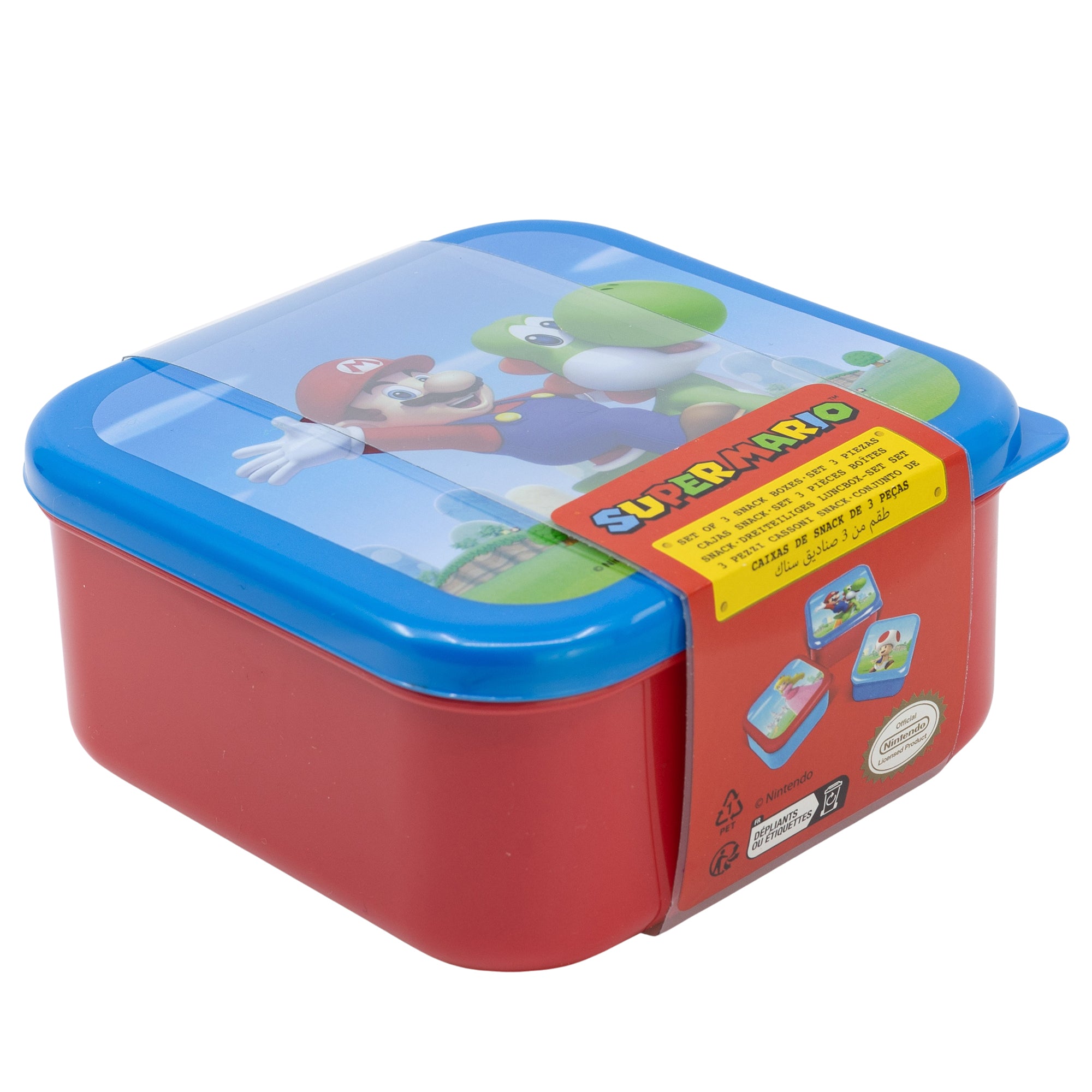 STOR 3 PCS NESTING SNACK BOXES SET MARIOBROS