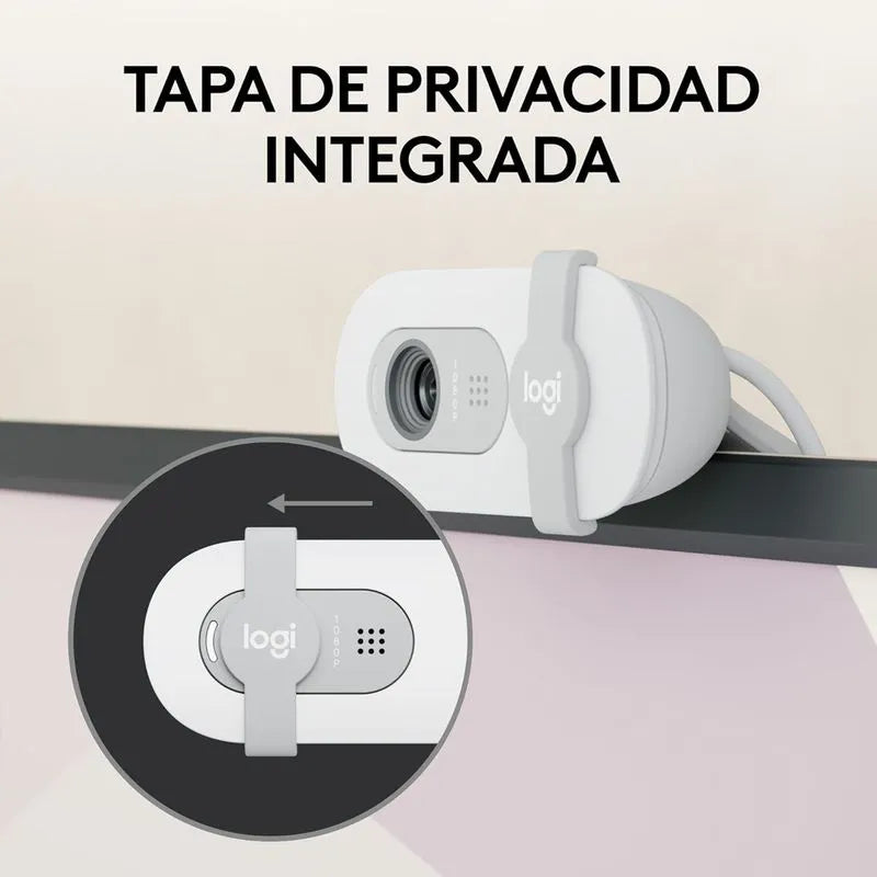Camara Logitech Brio 100 Fhd 1080p Usb-a White (960-001615)