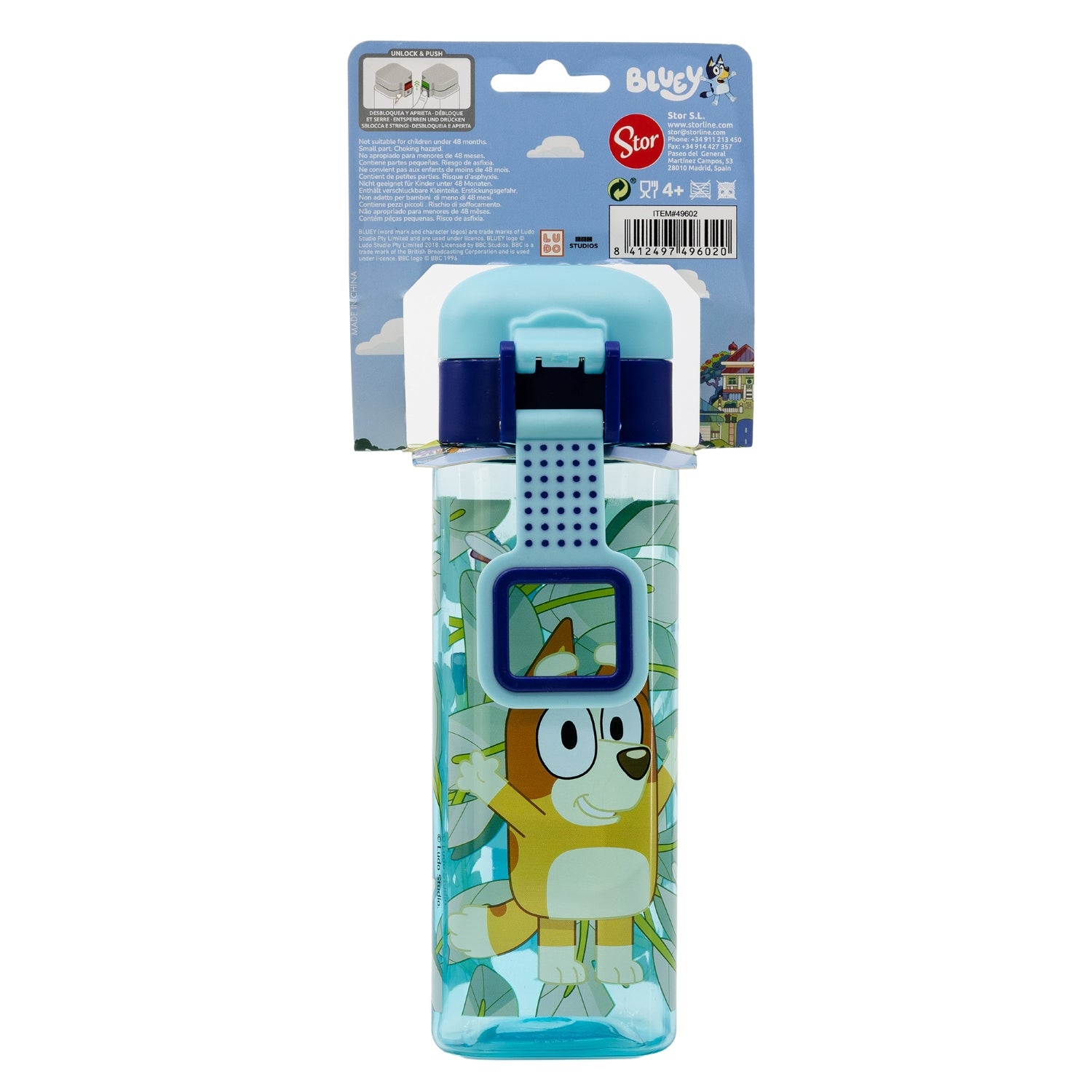 BOTELLA ROBOT CON CIERRE 550 ML BLUEY