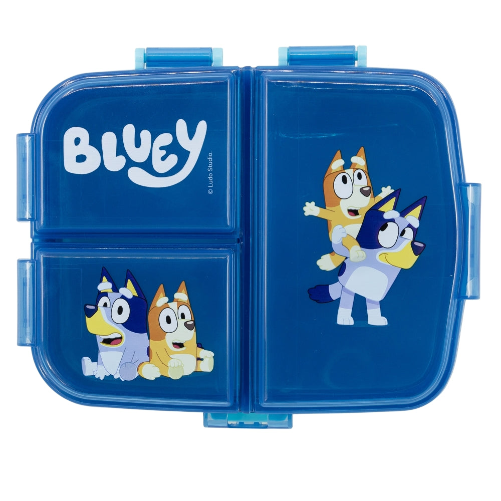 STOR XL MULTI COMPARTMENT RECTANGULAR SANDWICH BOX BLUEY