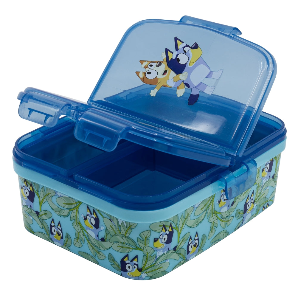 STOR XL MULTI COMPARTMENT RECTANGULAR SANDWICH BOX BLUEY