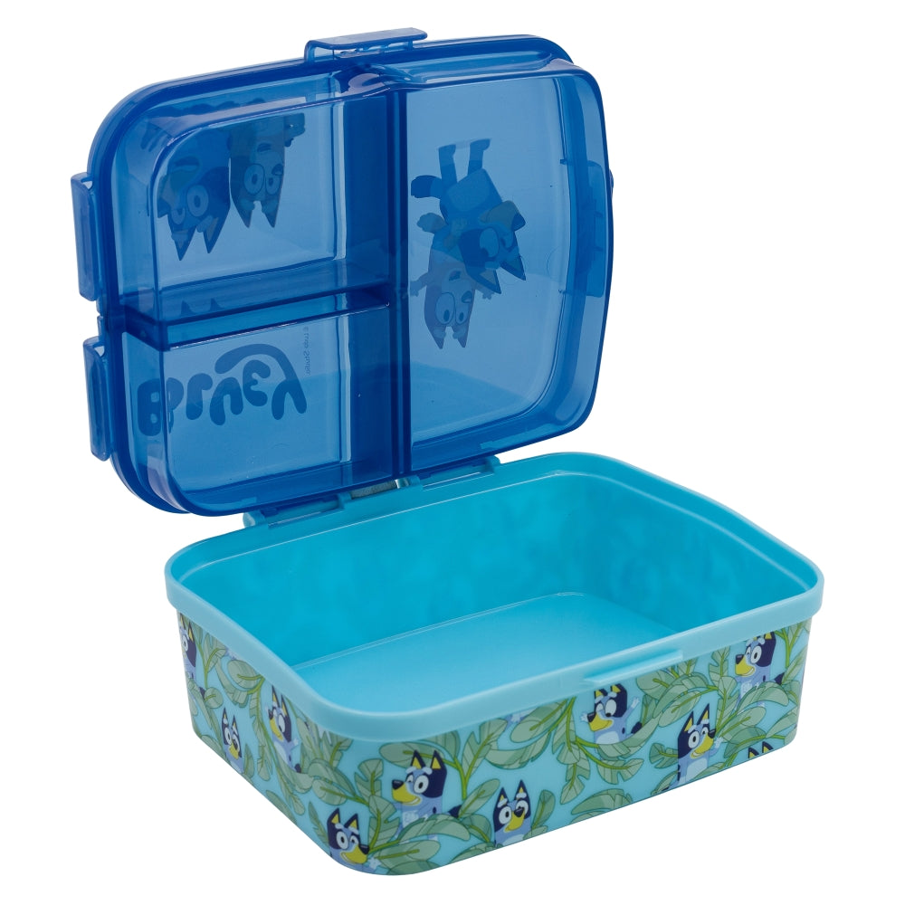 STOR XL MULTI COMPARTMENT RECTANGULAR SANDWICH BOX BLUEY