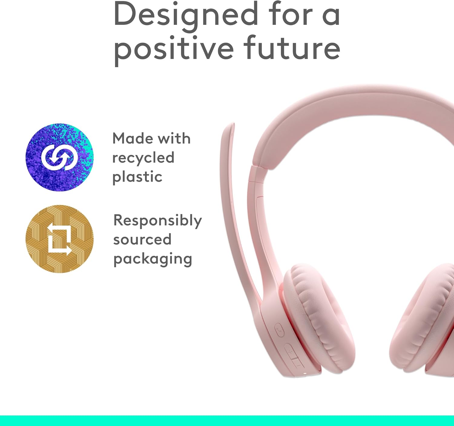 Audifono C/microf. Logitech Zone 300 Bluetooth/20hrs Rose (981-001411)-p