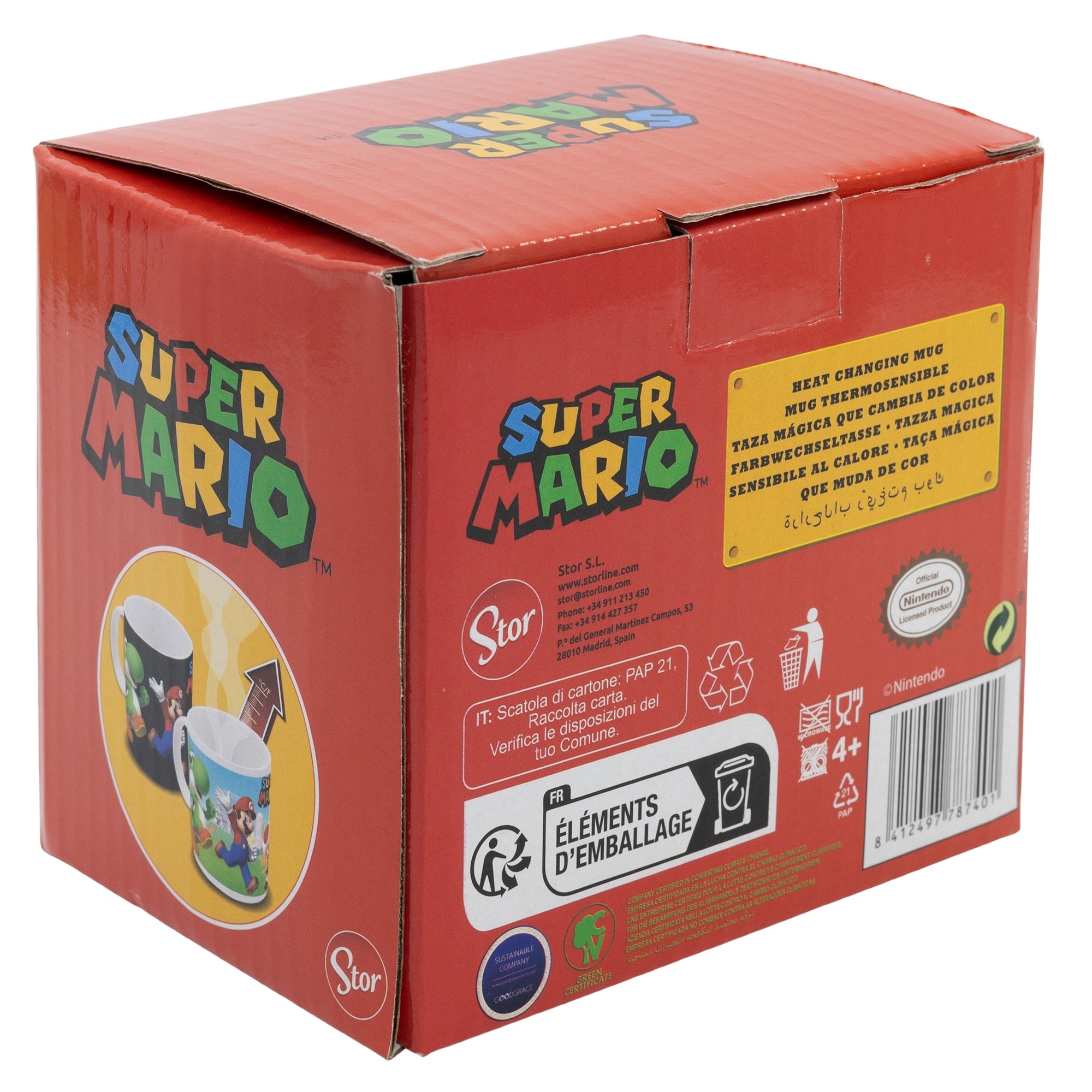SET MUG 330 ML SUPER MARIO TAZA MAGICA