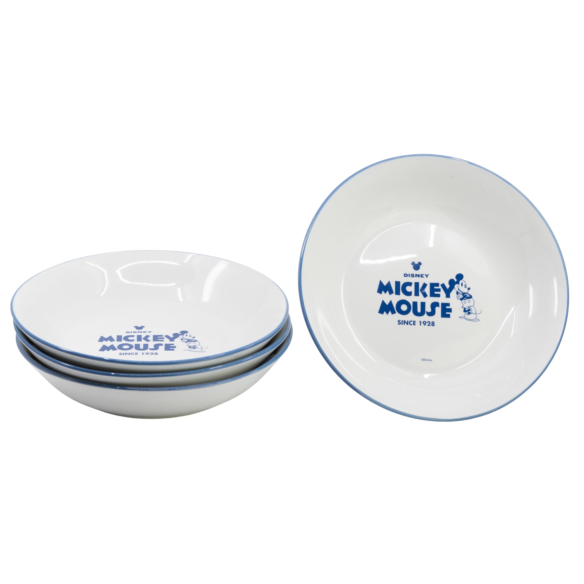 Set 4 Platos Hondos de Cerámica para Cocina y Comedor