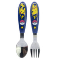 STOR 2 PCS ELLIPTICAL METALLIC CUTLERY SET POKEMON BLUE TEAM