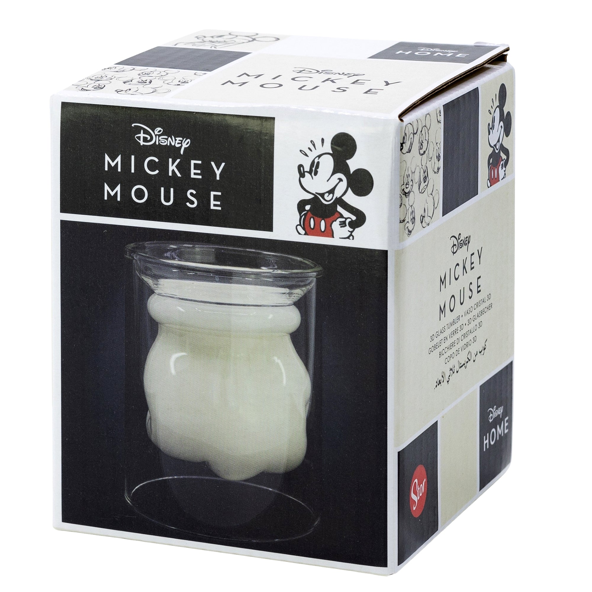 Vaso de Cristal Mickey Mouse 270ml Colección Disney