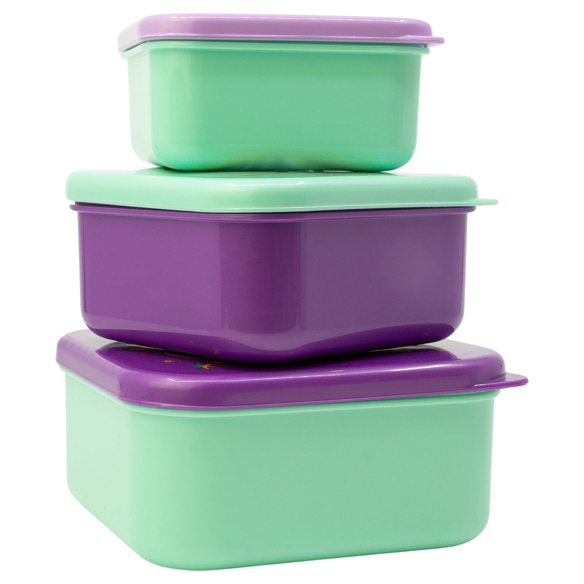 STOR 3 PCS NESTING SNACK BOXES SET UNICORN ACADEMY