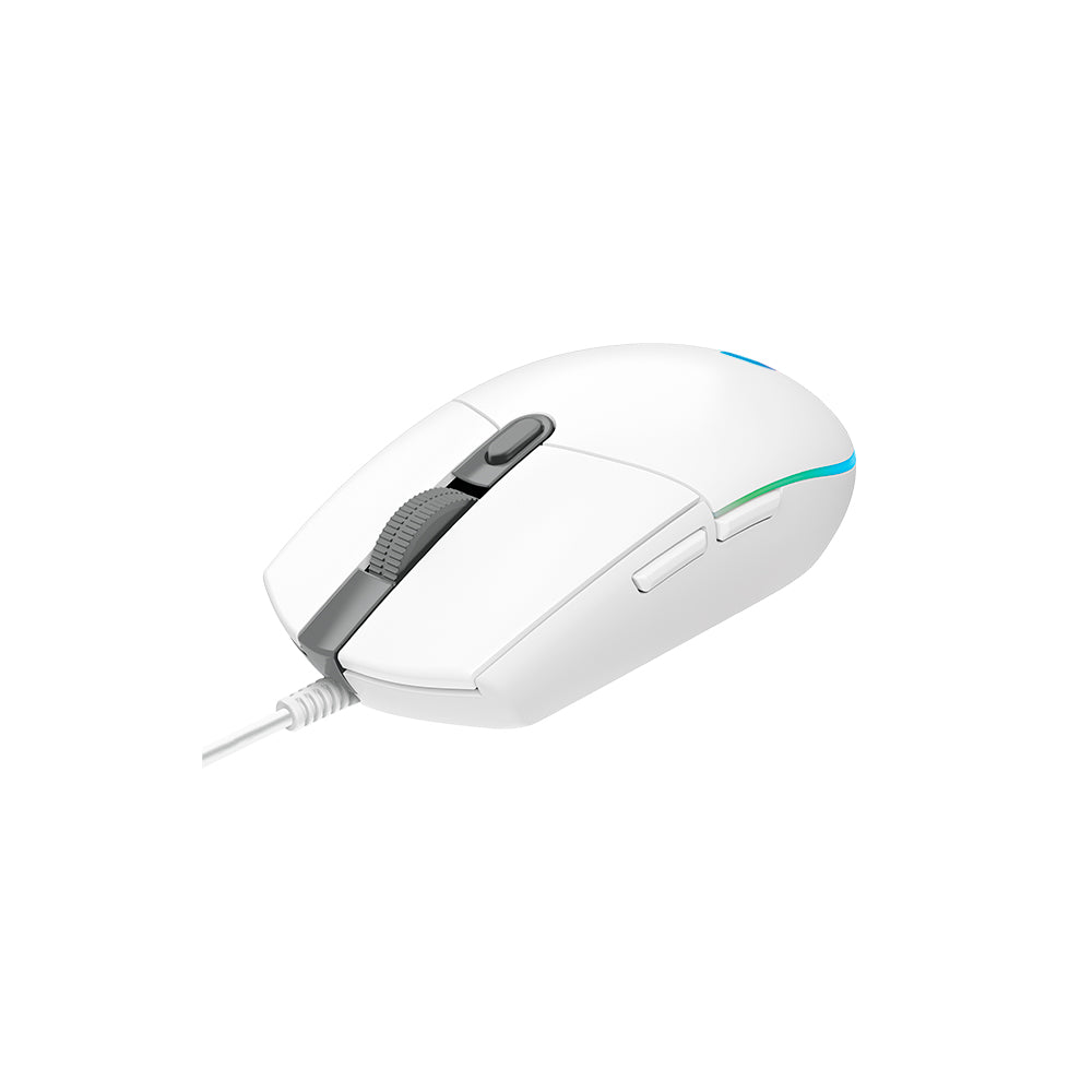 MOUSE LOGITECH G203 LIGHTSYNC OPTICAL 8000 DPI RGB WHITE (910-005791)-P