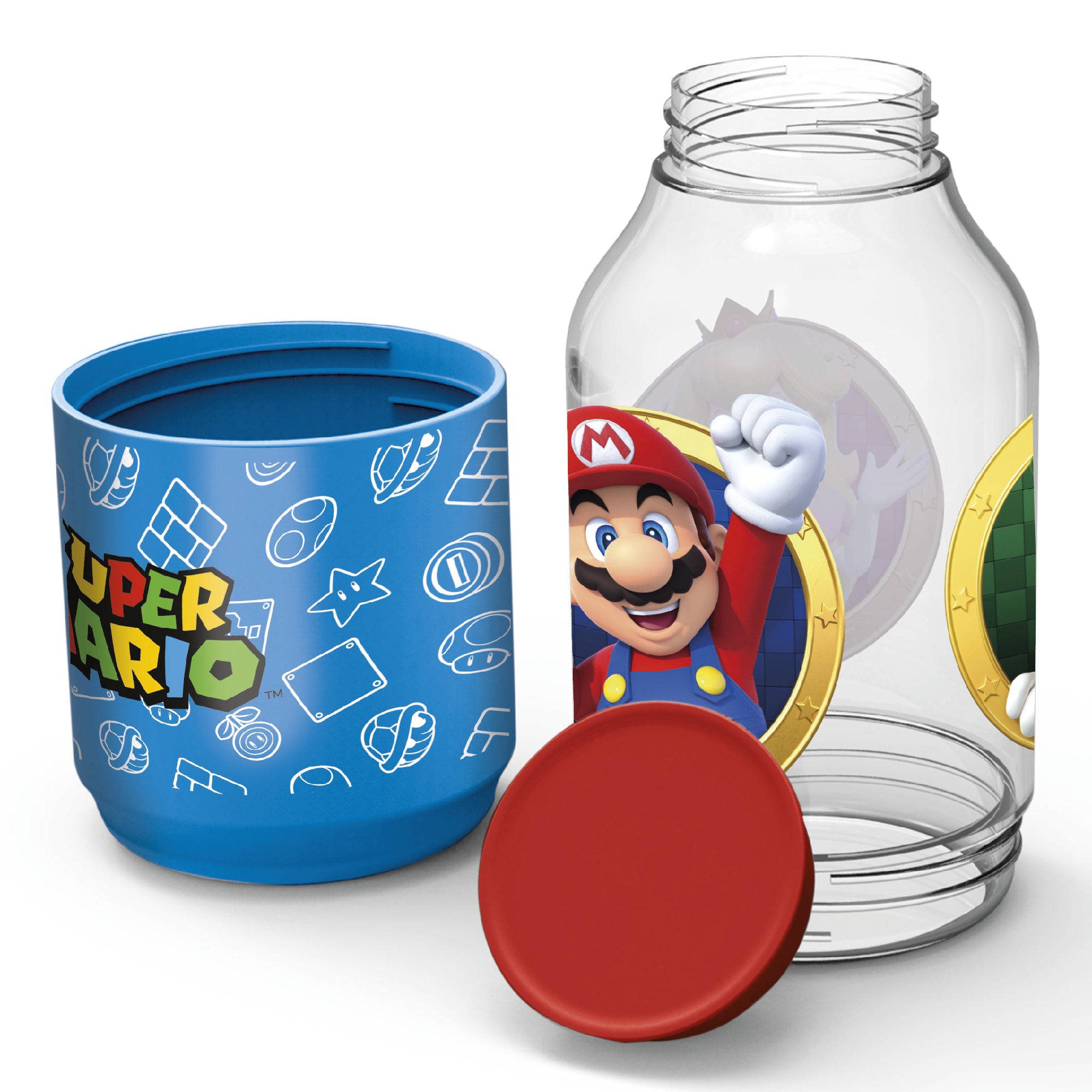 BOTELLA SNACK TRITAN MARIO BROS