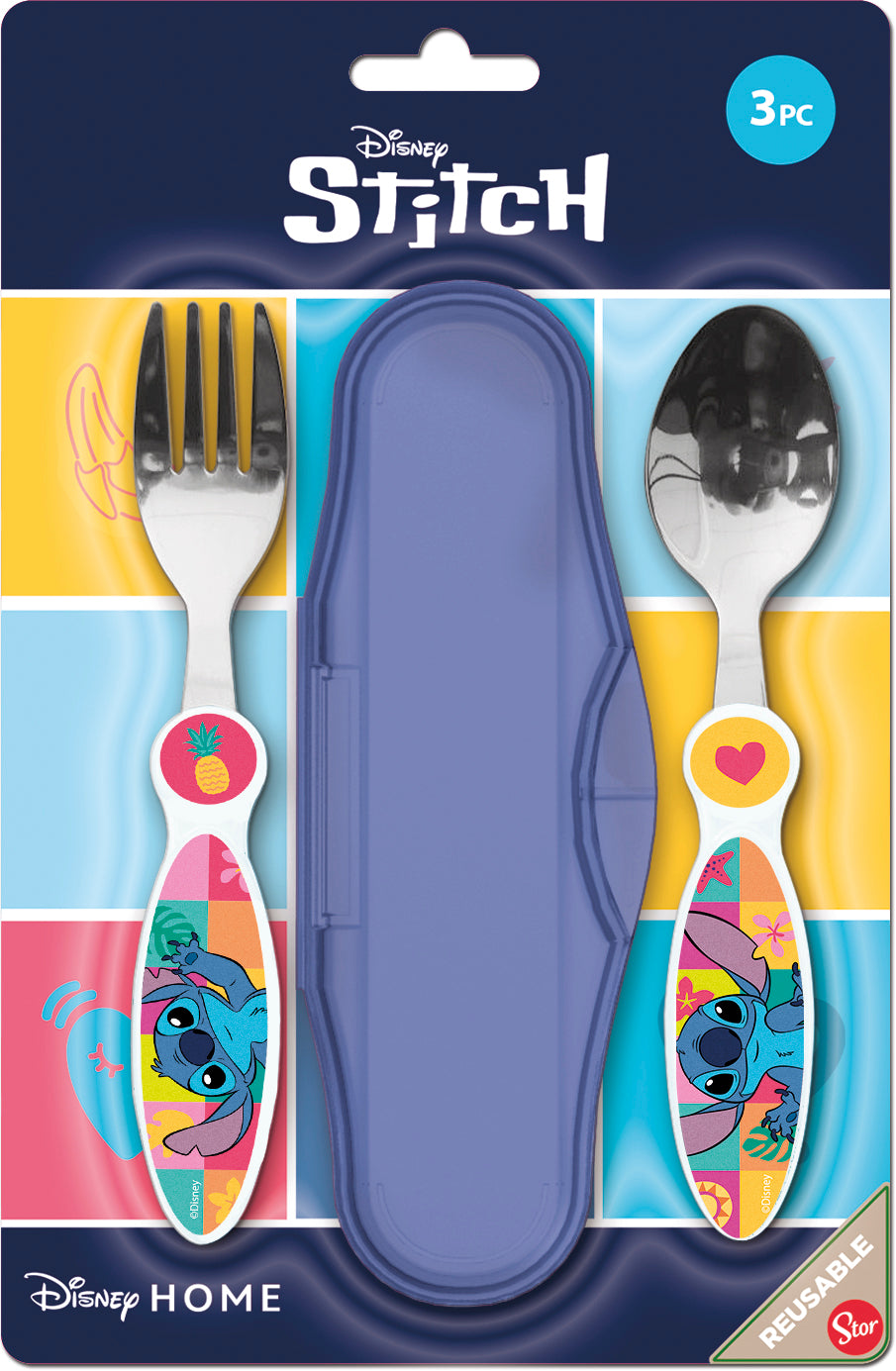 CUBIERTOS  METALICOS 2PCS STITCH