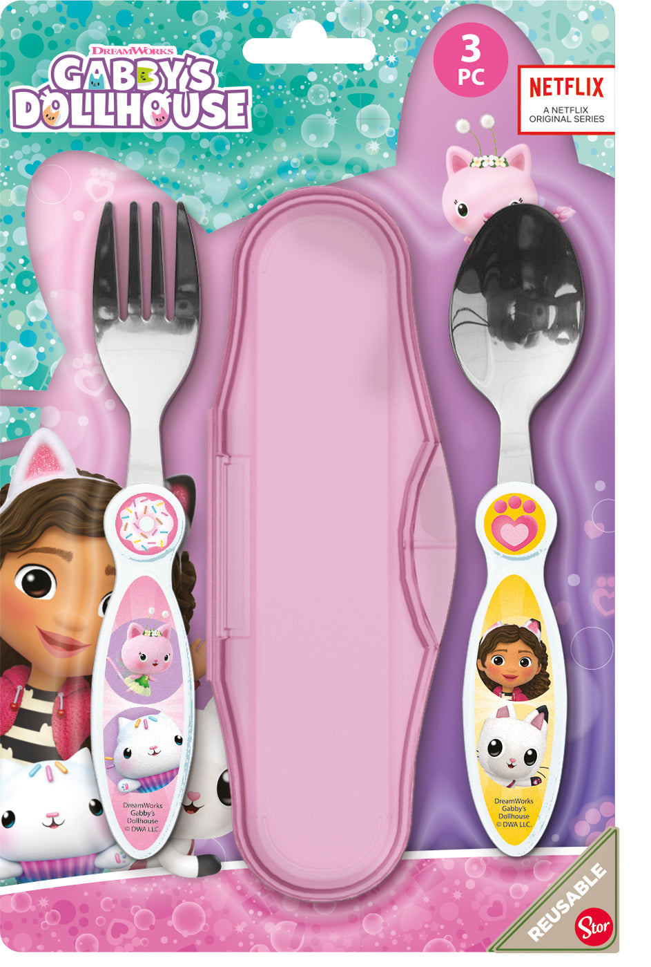 CUBIERTOS  METALICOS 2PCS GABBY DOLL