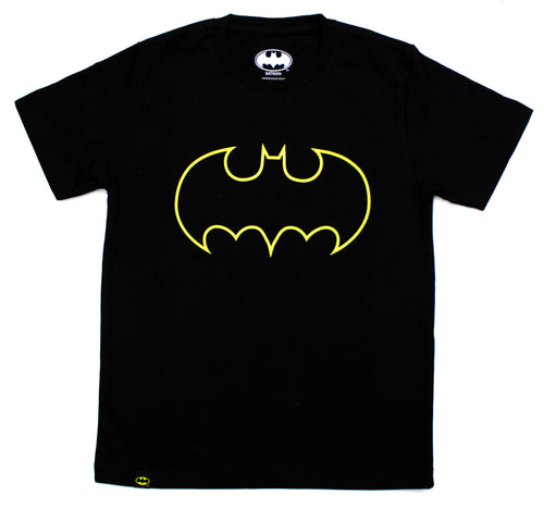 POLO BASICO MC NEGRO BATMAN