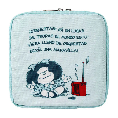 Estuche de cables Mafalda celeste