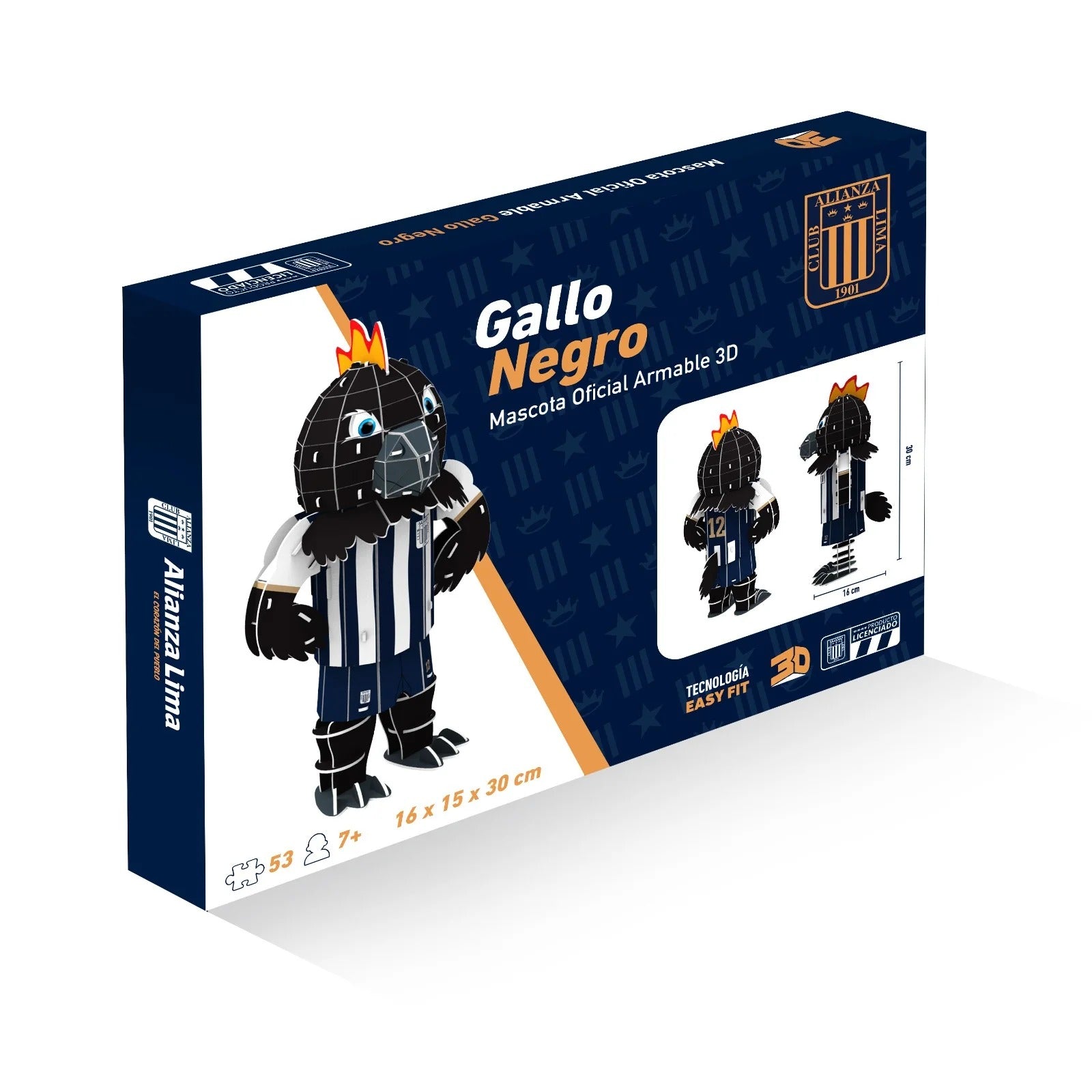 GALLO NEGRO Mascota Armable 3D