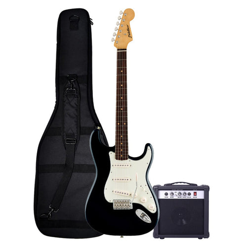 Guitarra Eléctrica Negra + Amplificador 10W  Fiddler