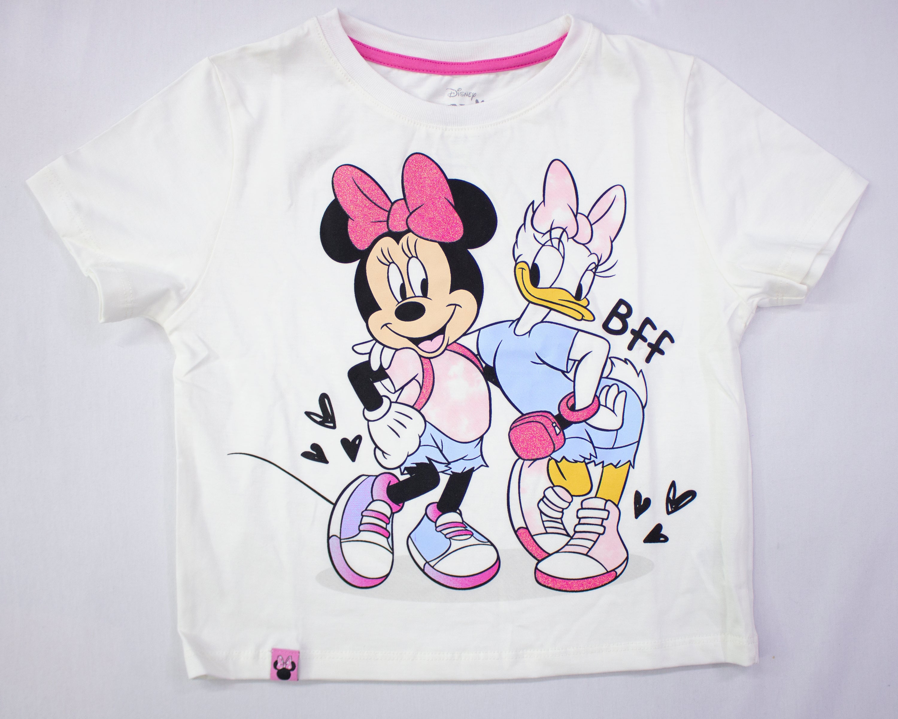 POLO BASICO MC MARFIL MINNIE MOUSE NIÑA