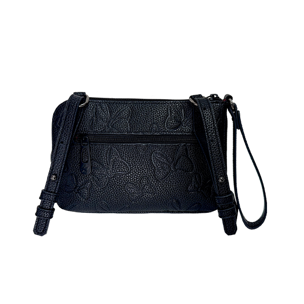 CARTERA NEGRA MINNIE CON LAZOS