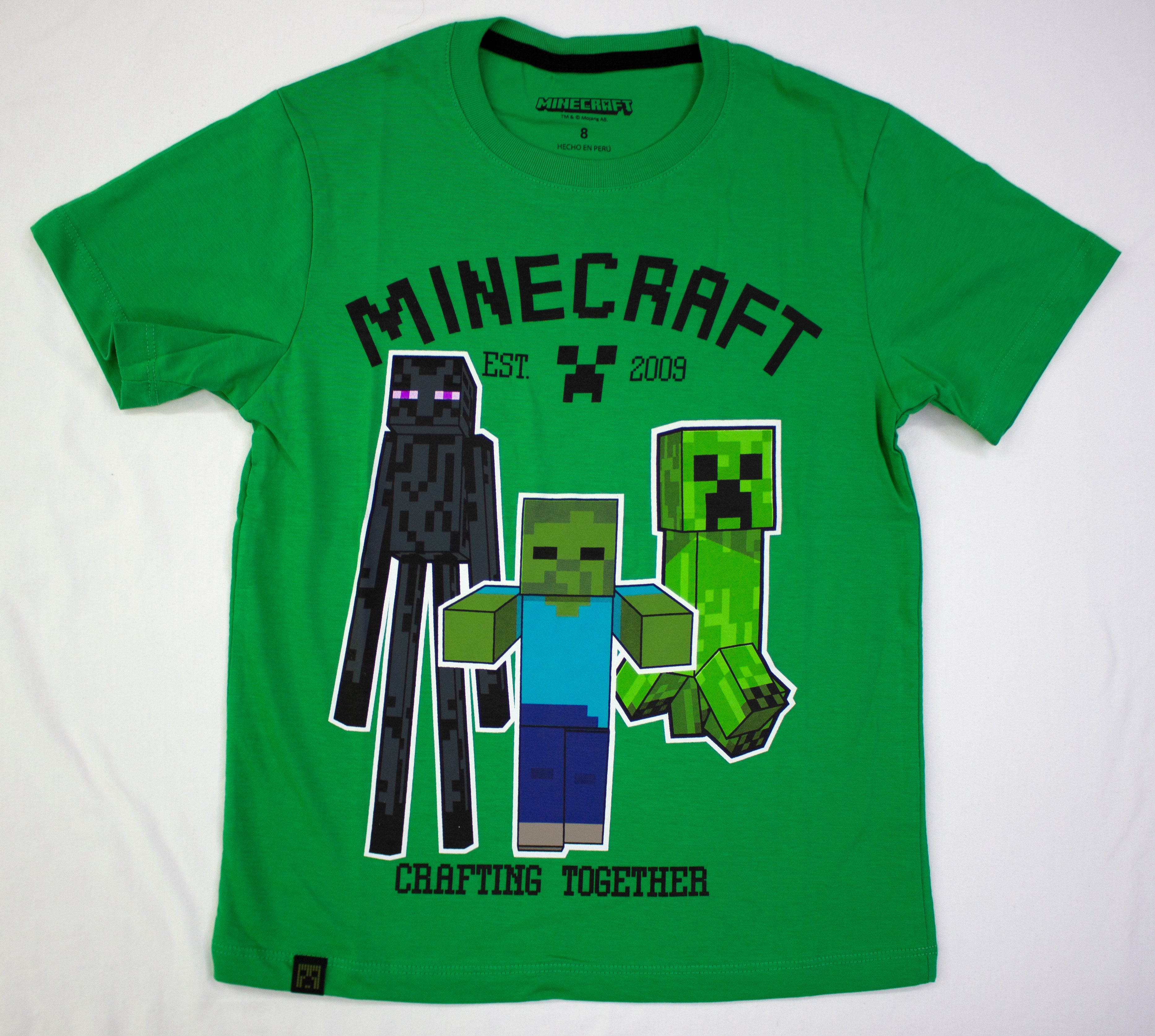 Camiseta Minecraft para Niño Color Verde
