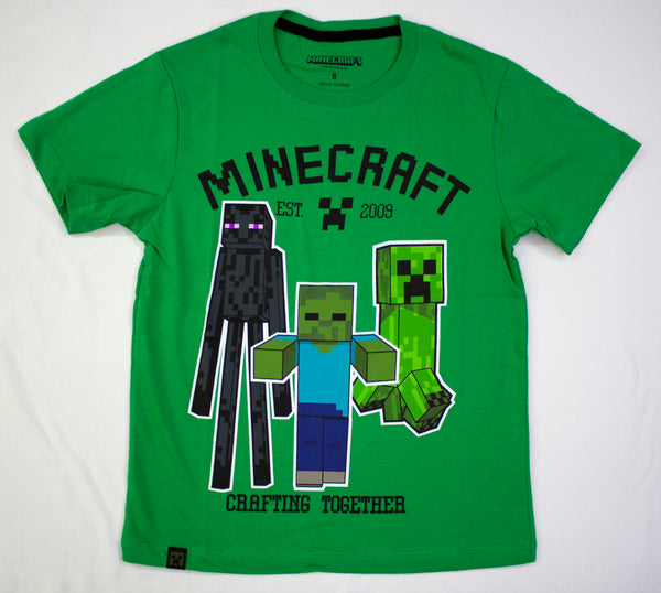 Camiseta Minecraft para Niño Color Verde
