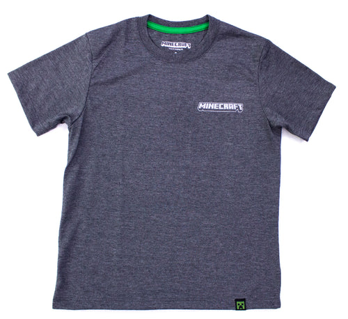 Polo Básico Manga Corta Minecraft Color Charcoal