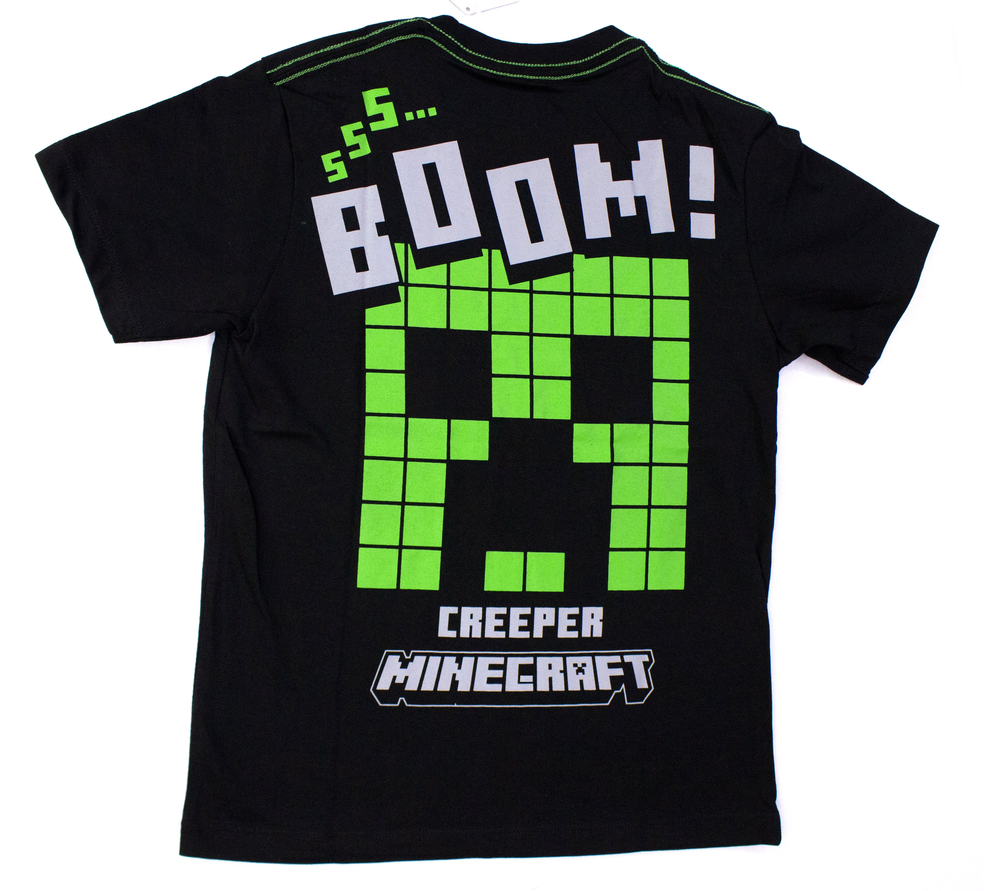 Polo Básico Manga Corta Minecraft Color Negro