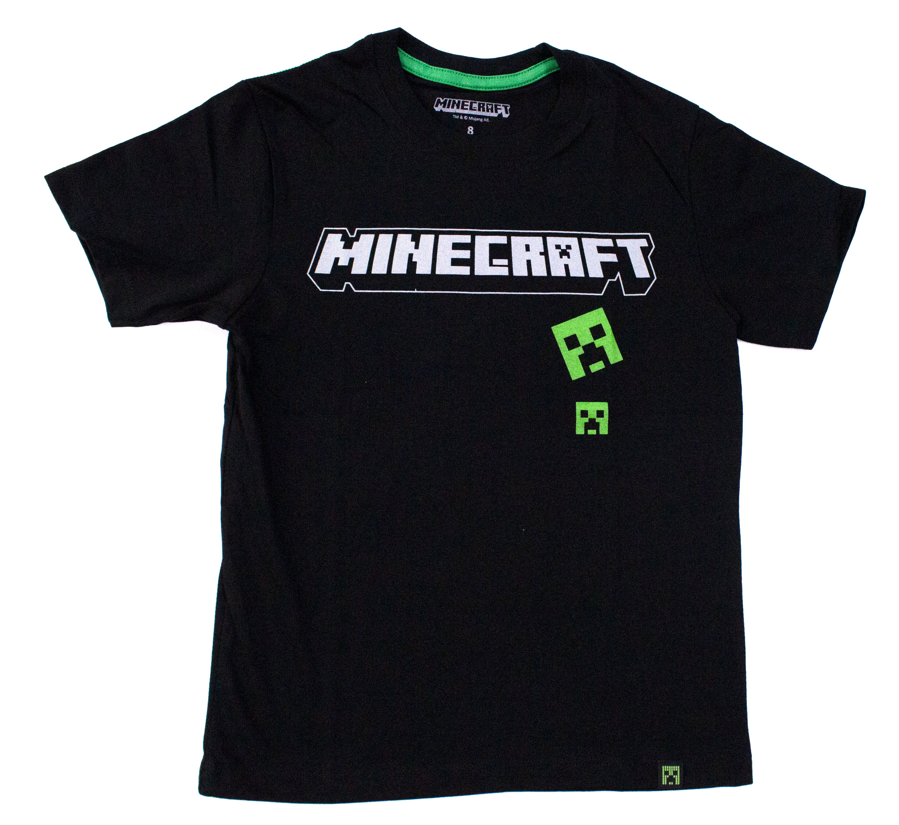 Polo Básico Manga Corta Minecraft Color Negro