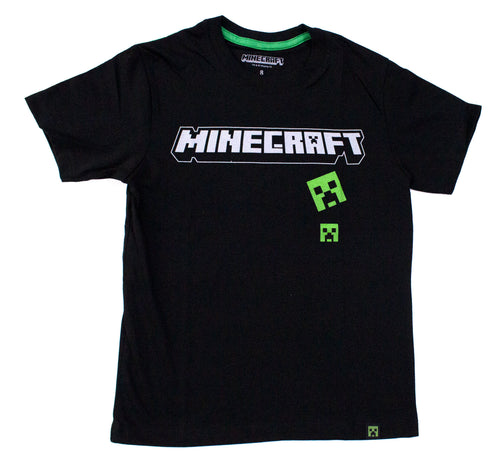 Polo Básico Manga Corta Minecraft Color Negro