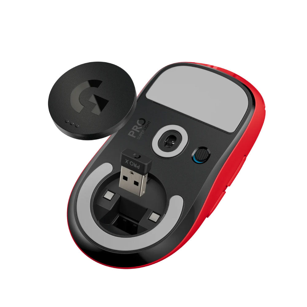 MOUSE LOGITECH G PRO X SUPERLIGHT WIRELESS LIGHTSPEED HERO 25K RED (910-006783)-P
