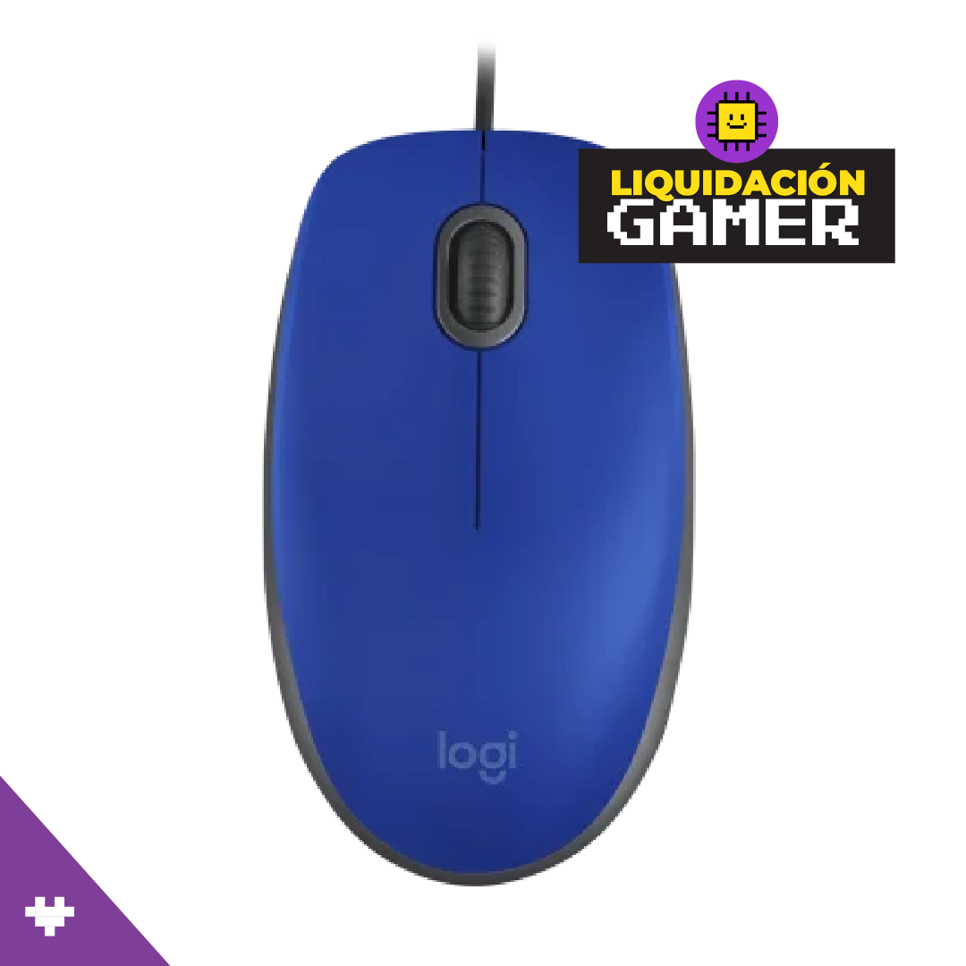 Mouse Logitech M110 Silent Óptico USB Color Blue