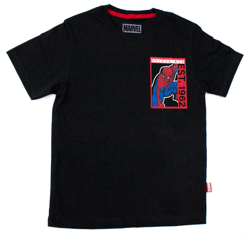 POLO BASICO MC NEGRO MARVEL