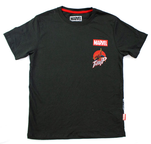 POLO BASICO MC NEGRO SPIDERMAN NIÑO
