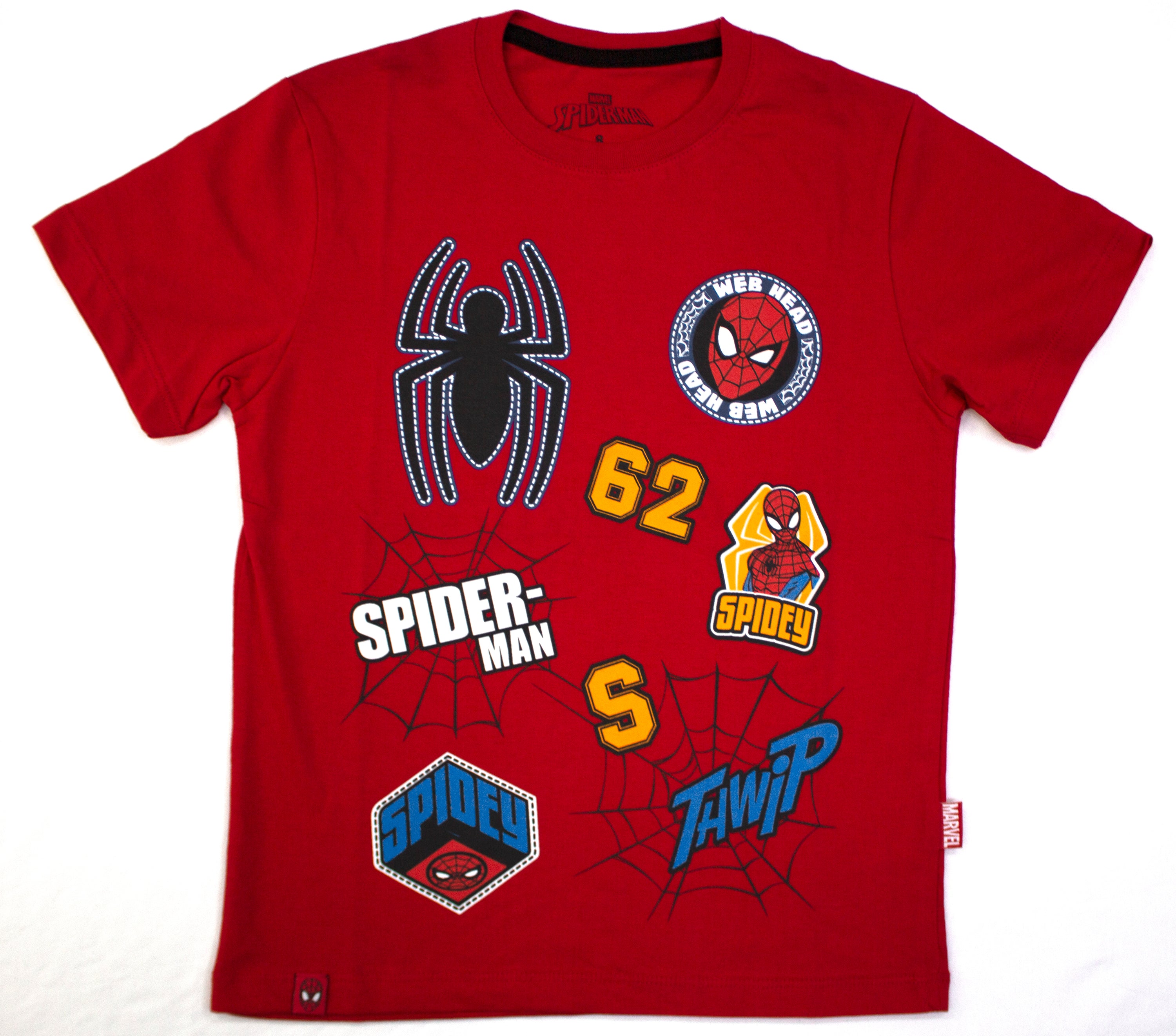 POLO BASICO MC ROJO SPIDERMAN NIÑO