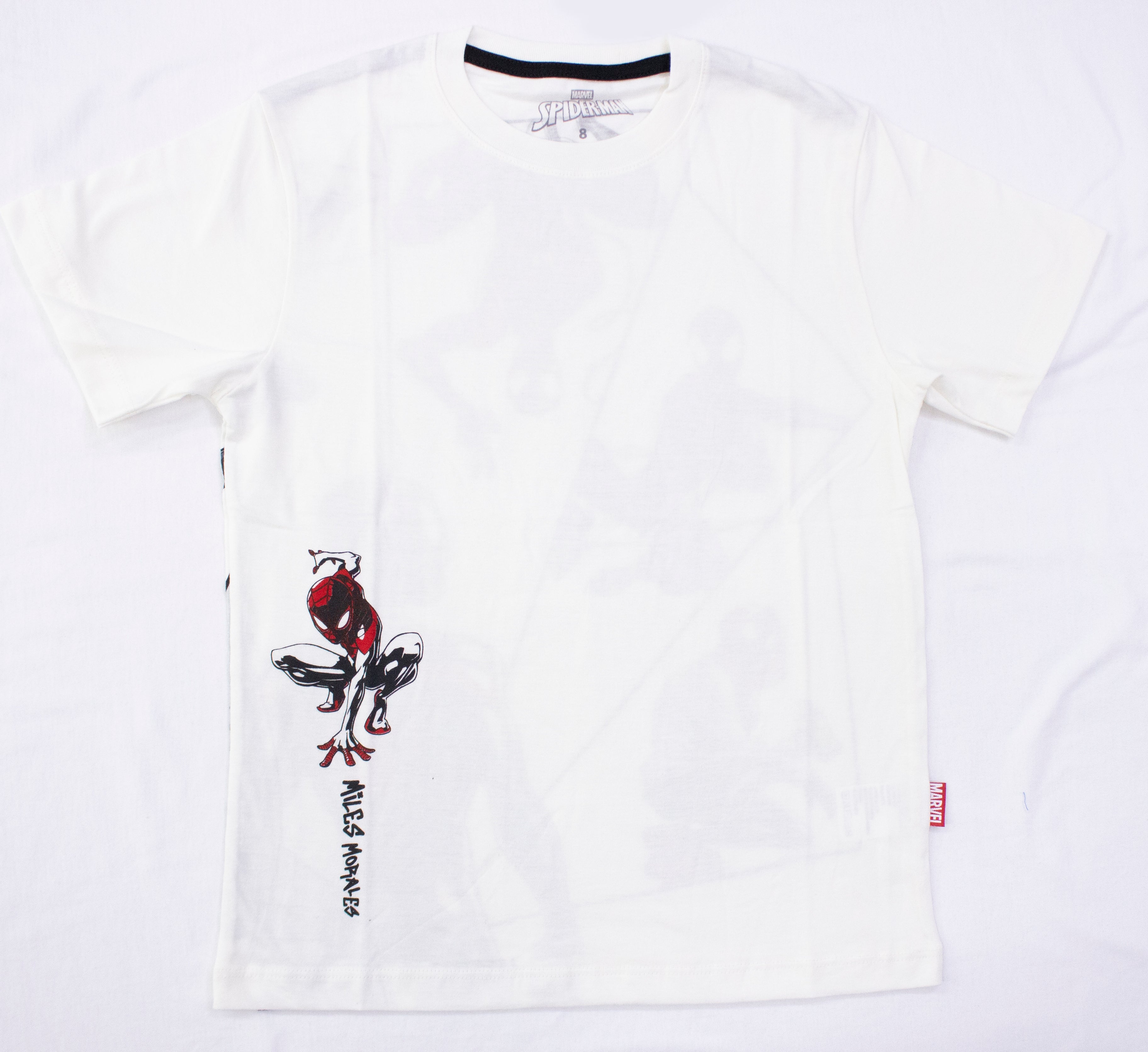 Polo Básico Manga Corta Spiderman Niño Color Marfil