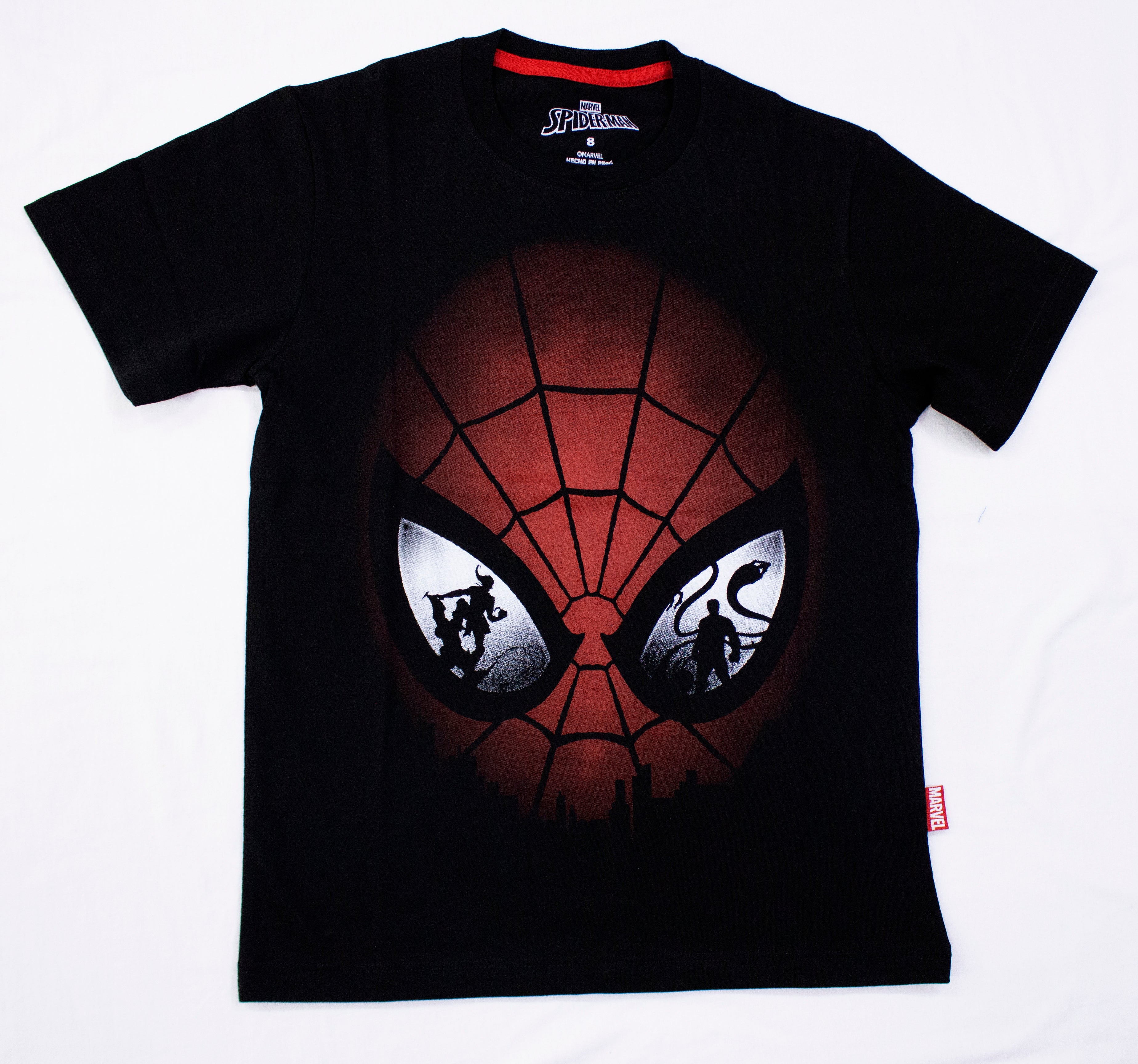 Polo Básico MC Negro Spider-Man Niño