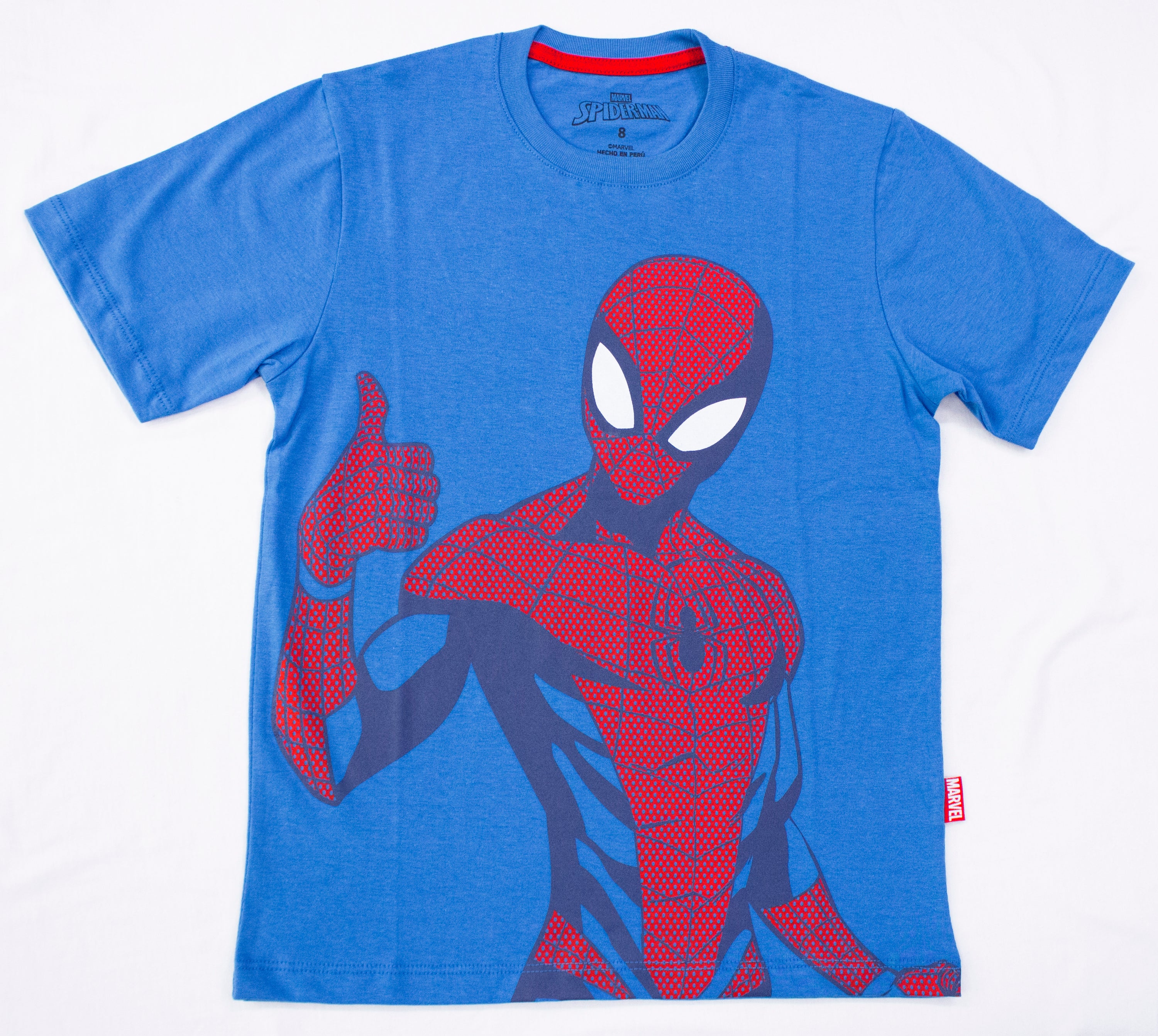 POLO BASICO MC AZUL SPIDERMAN NIÑO