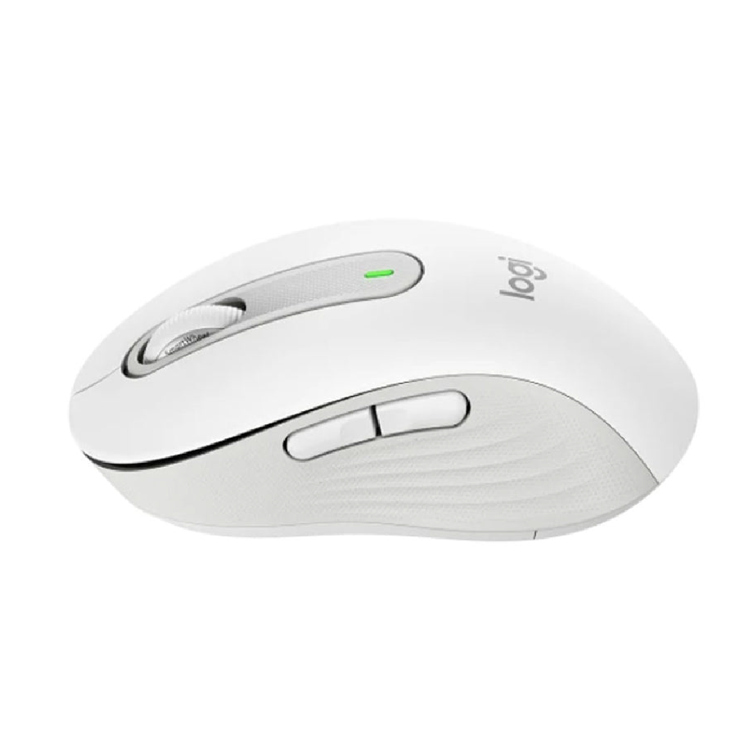 Mouse Logitech Signature M650 Silent Large Wireless Bluetooth Color White