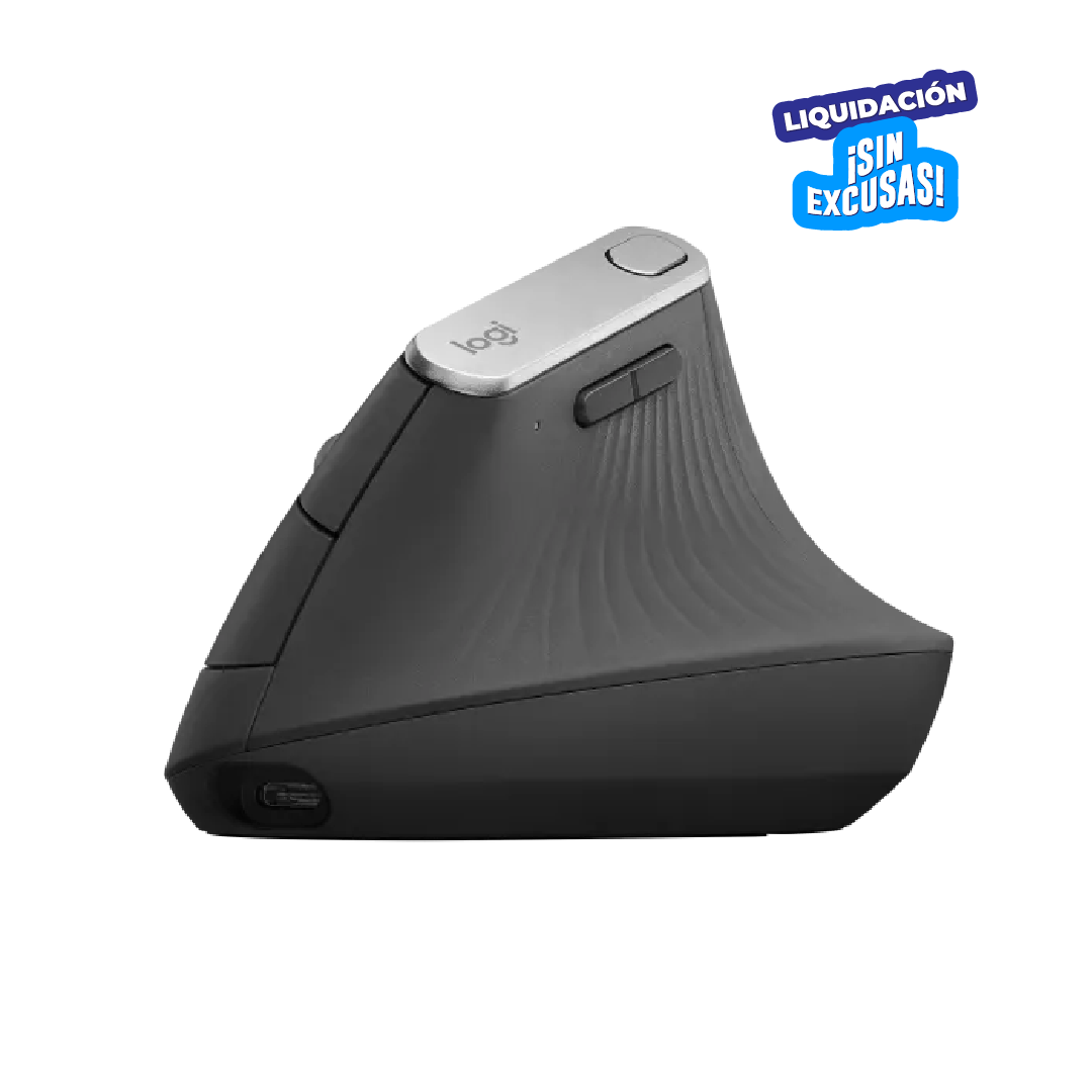 MOUSE LOGITECH MX VERTICAL ADVANCED ERGONOMIC WIRELESS/BLUETOOTH USB-C BLACK (910-005449)