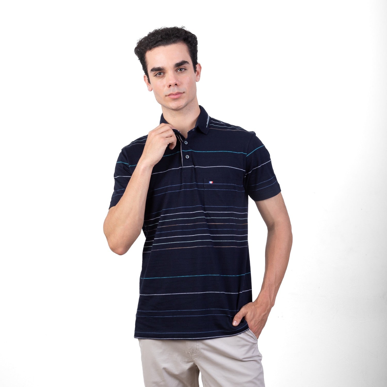 POLO MC BOX FULL JACQUARD