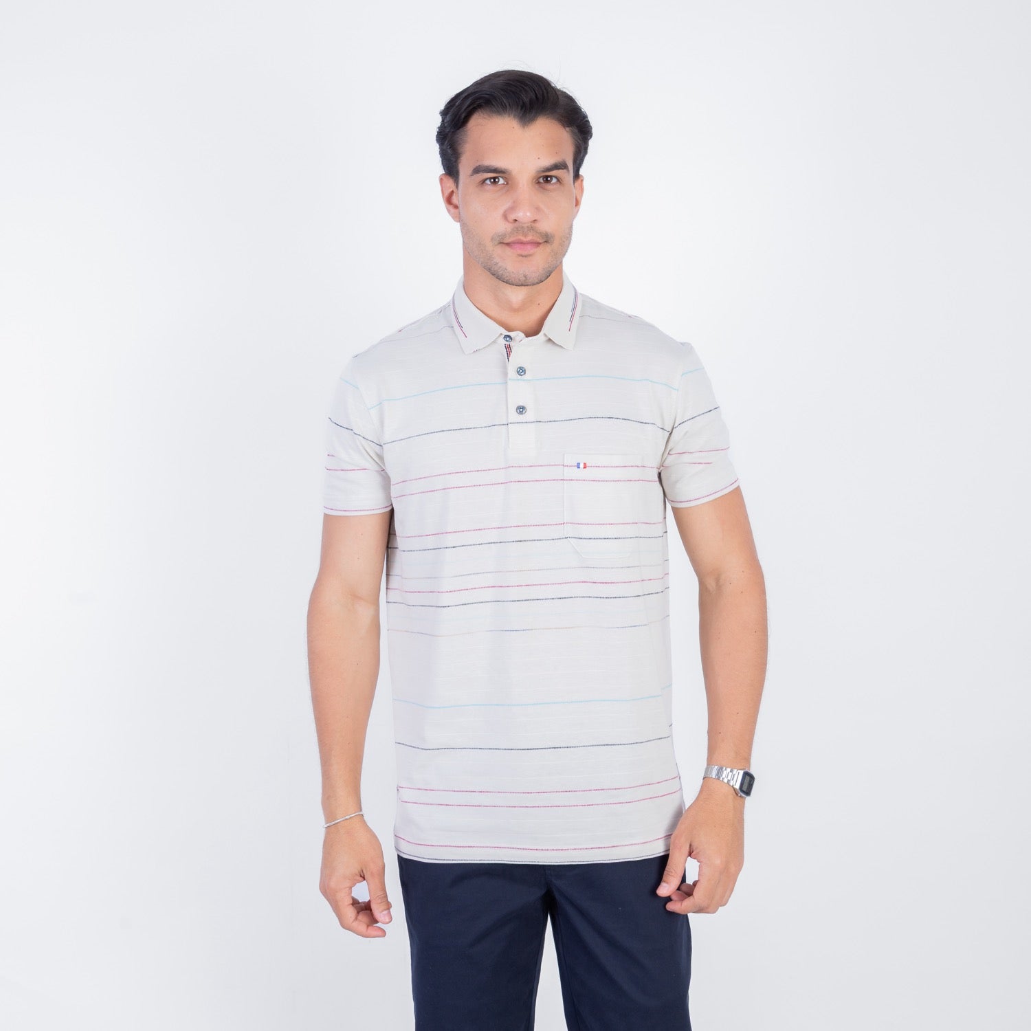 POLO MC BOX FULL JACQUARD