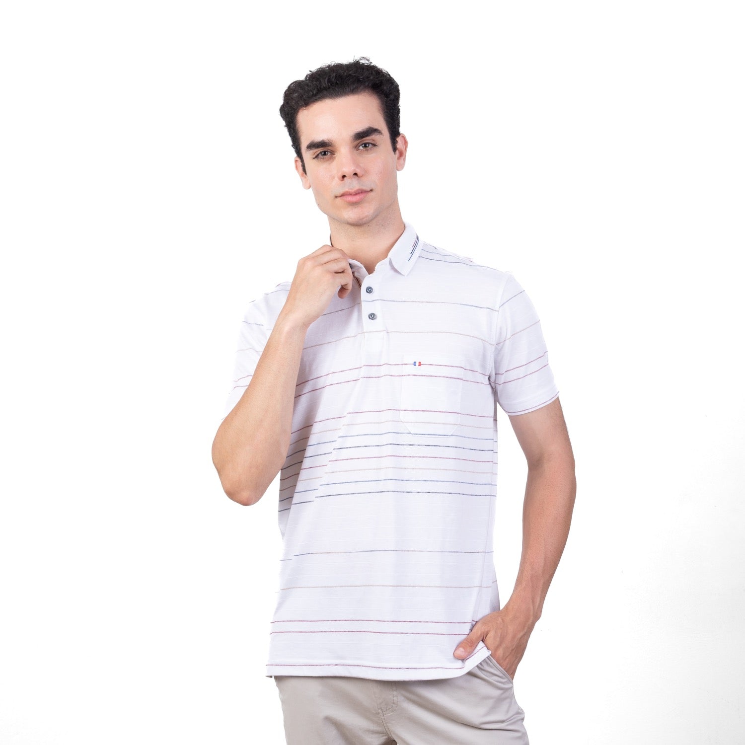 POLO MC BOX FULL JACQUARD