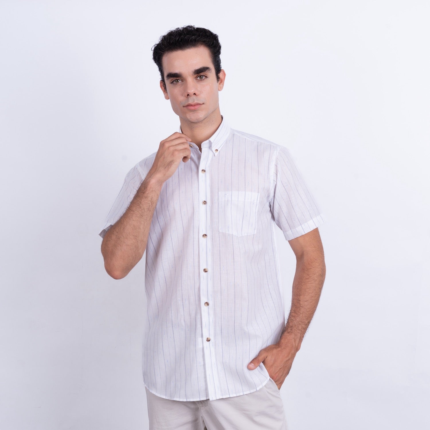 CAMISA MC ETQ LINEN COLLECTION