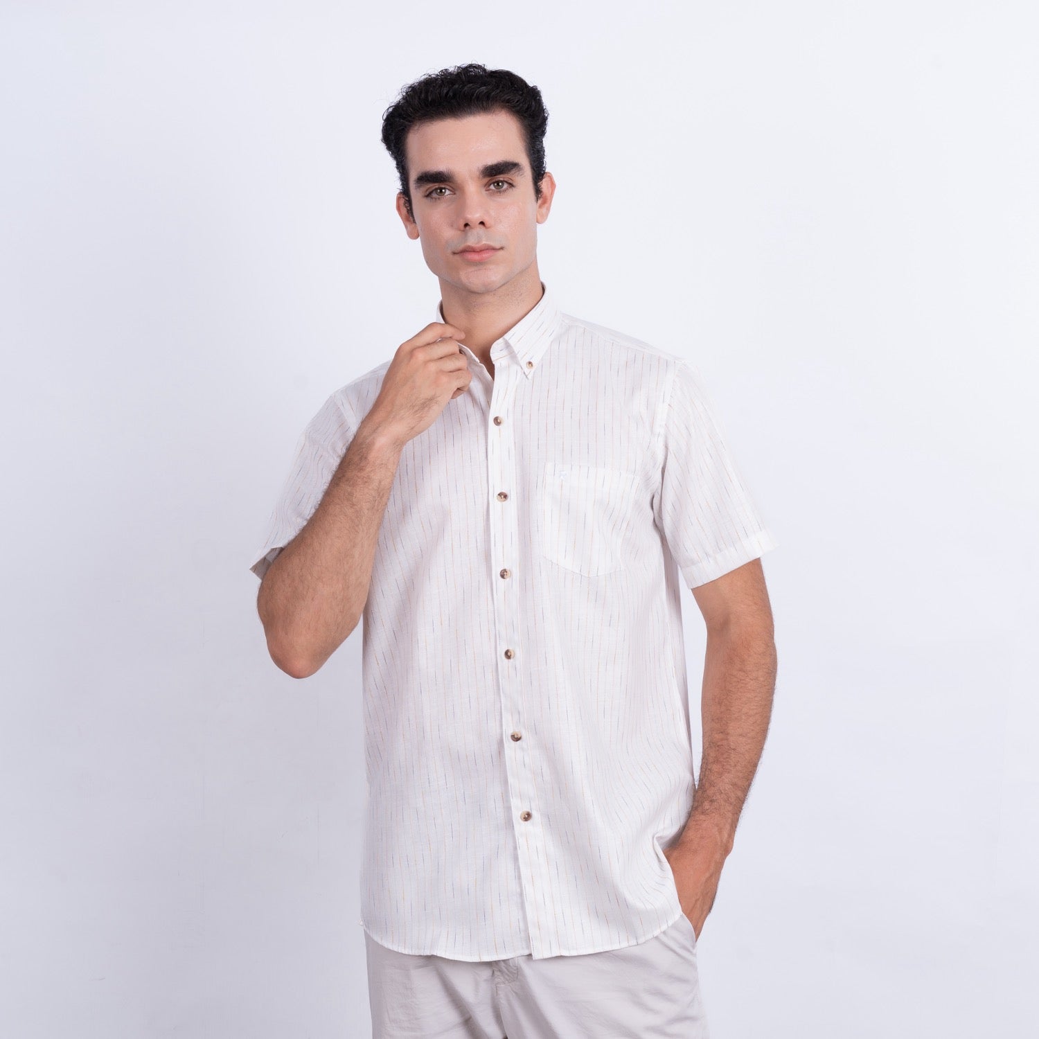 CAMISA MC ETQ LINEN COLLECTION