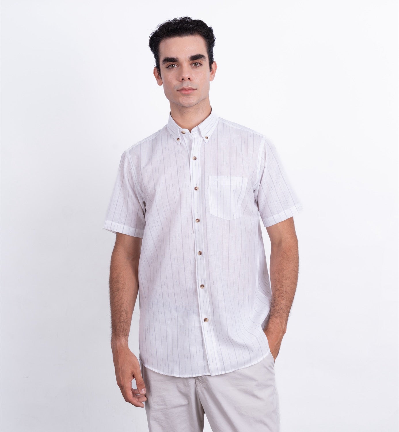 CAMISA MC ETQ LINEN COLLECTION