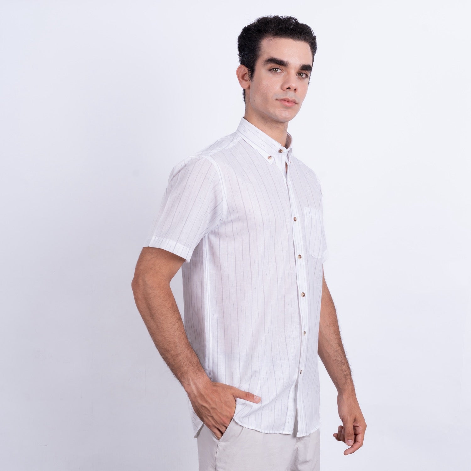 CAMISA MC ETQ LINEN COLLECTION