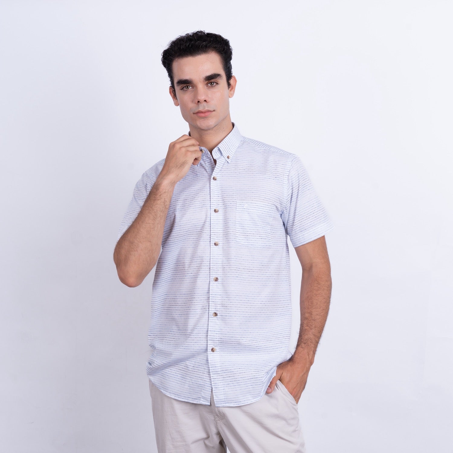 CAMISA MC ETQ LINEN COLLECTION